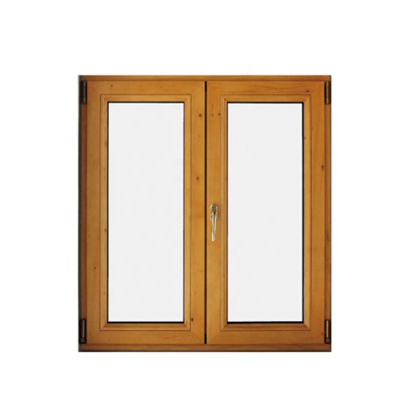 DOORWIN 2021teak wood clad thermal break aluminum tilt turn window