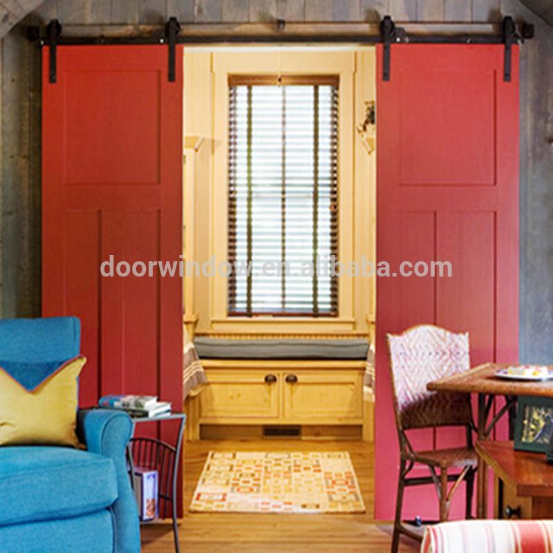 DOORWIN 2021used solid wood interior doors Simple drawing X type design wooden sliding door for home by Doorwin
