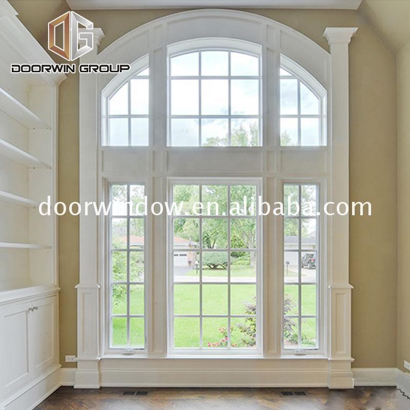 DOORWIN 2021white stain pine timber wooden window with grill design by Doorwin on Alibaba