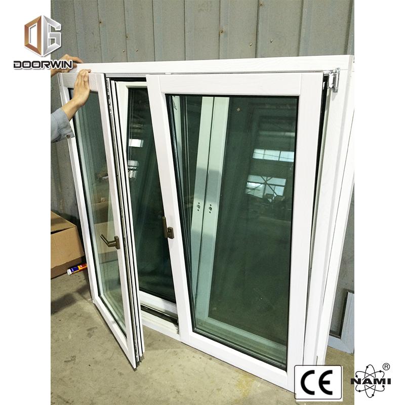DOORWIN 2021tilt turn window-22 white oak wood tilt turn window with exterior aluminum cladding