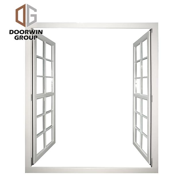 DOORWIN 2021White stain finish color French push out window with grille