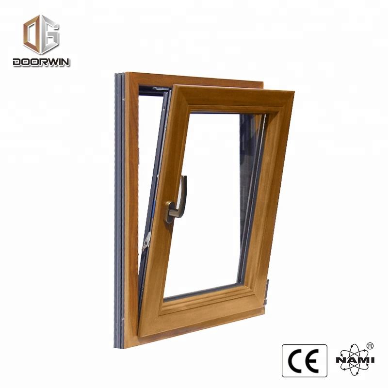 DOORWIN 2021wood aluminum double casement window hurricane resistance impact and door