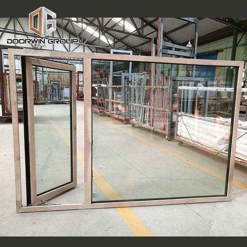 DOORWIN 2021wood color french outward swing casement windows made in China factory